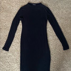 Black Short Long Sleeve Bodycon Dress